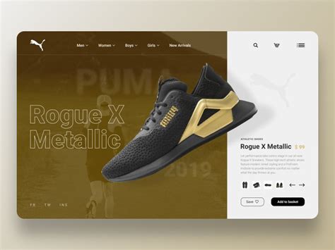 Puma shoes, website concept | Sneaker website, Nike design, Puma