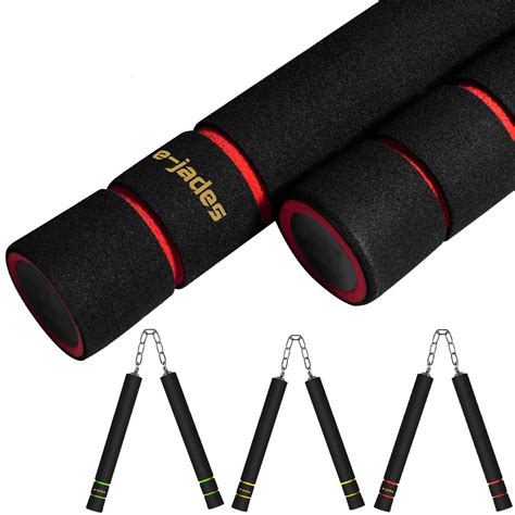 Buy 3Pack Safe Foam Rubber Training Nunchucks for Kids Adults Beginners Nunchakus with Steel ...