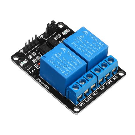 2 Channel Relay Module 12V with Optical Coupler Protection Relay ...