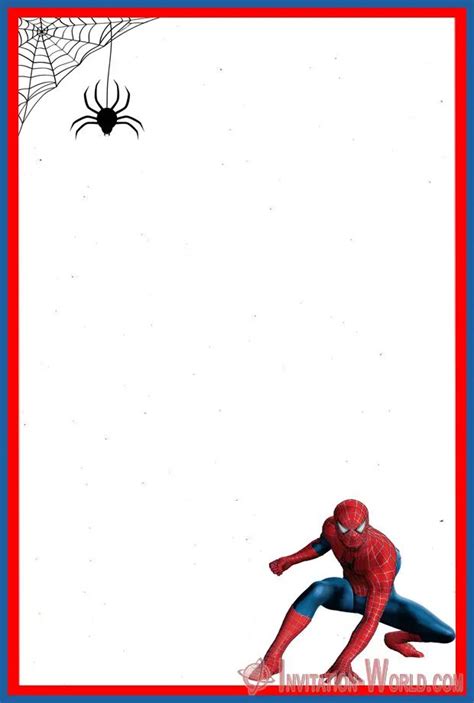 Spiderman Invitation Card Design