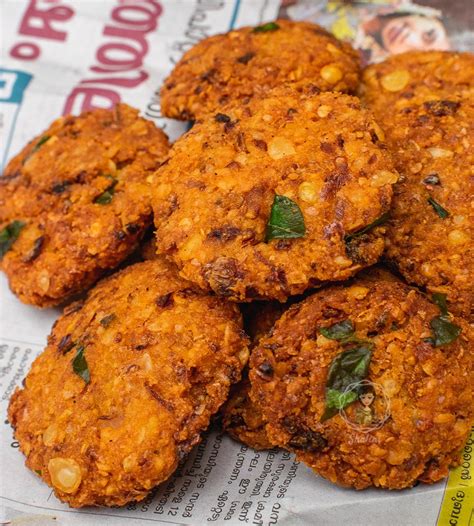 Parippu Vada is made of lentils and spices and is a traditional evening ...