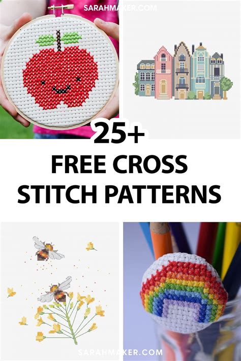 25 Free Cross Stitch Patterns for All Skill Levels - Sarah Maker