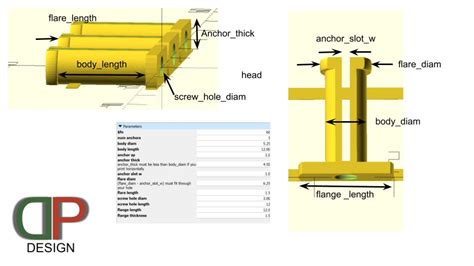 Parametric pegboard or drywall anchor by DP design | Download free STL model | Printables.com