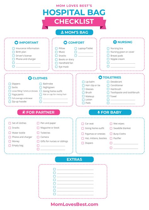 Ultimate Pregnancy Hospital Bag Checklist (Free Printable)