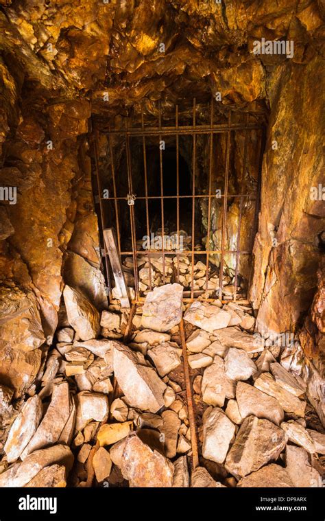 Mine shaft entrance at the Mammoth Consolidated Gold Mine, Inyo Stock ...