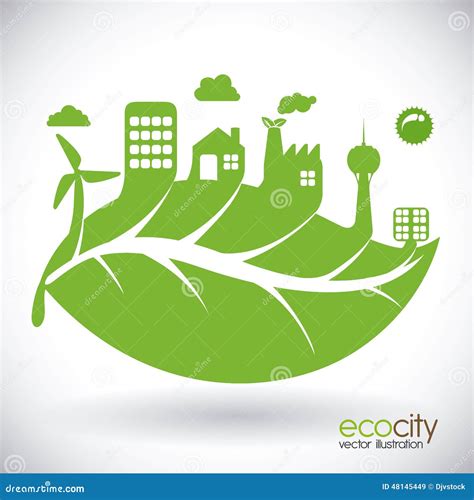 Eco City Design Vector Illustration Eps10 Graphic Stock Vector - Image ...