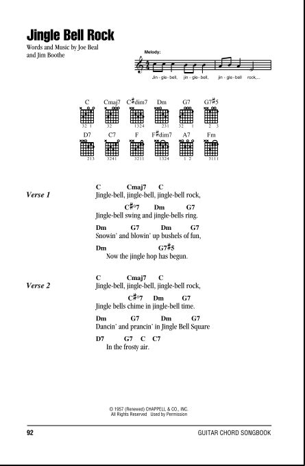 Jingle-Bell Rock - Guitar Chords/Lyrics | zZounds