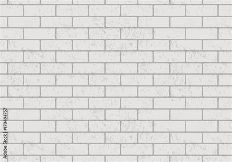 Vector white brick wall pattern. Realistic light brick wall background ...