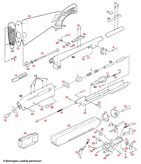 Remington® 7400/4 Schematic - Brownells UK