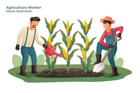 Agriculture Worker - Illustration | Pre-Designed Illustrator Graphics ...