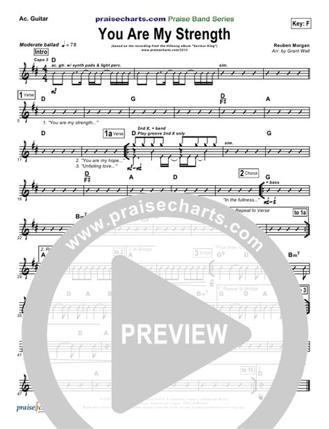 You Are My Strength Sheet Music PDF (Hillsong Worship) - PraiseCharts