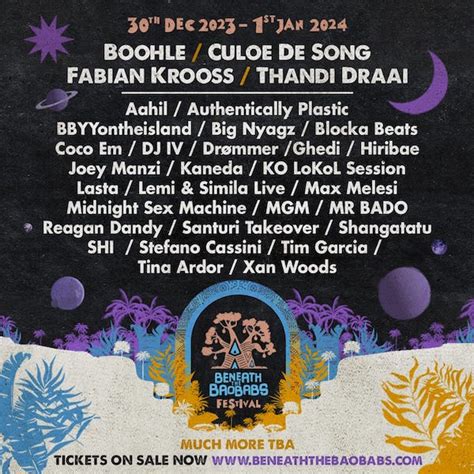 Book tickets for Beneath the Baobabs Festival 2024