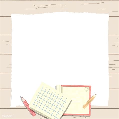 Blank notebook on a wooden background vector | premium image by rawpixel.com / 杜珮甄 #vector # ...