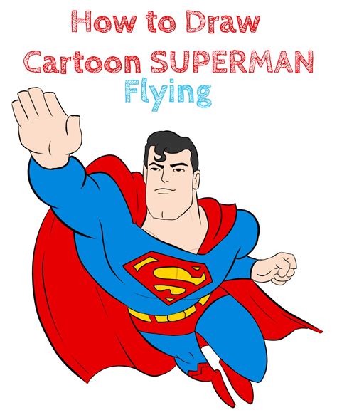 How to Draw Superman Flying | Superman drawing, Cartoon drawings, Superman