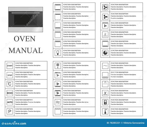 Oven function symbols – Dishwashing service