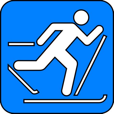 Cross Country Skiing Symbol Clip Art at Clker.com - vector clip art ...