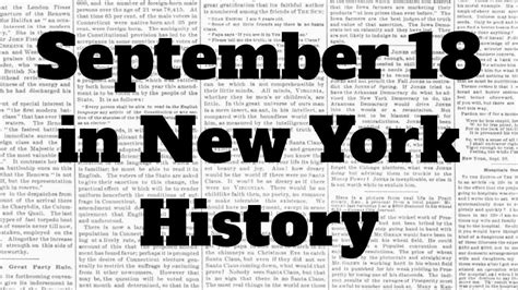 The first edition of the New-York Daily Times is published. Six years later, the paper would ...