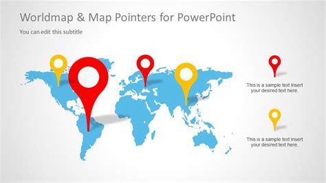 Worldmap & Map Pointers for PowerPoint - SlideModel