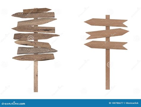 Blank Wooden Directional Beach Signs on Pole Stock Image - Image of ...