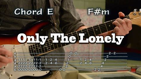 Only The Lonely - Tab and Chords, como tocar, lesson, レッスン - YouTube