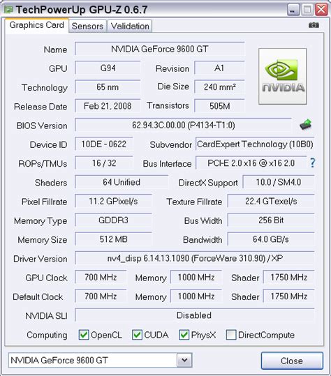 Gainward nVidia GeForce 9600 GT | TechPowerUp Forums