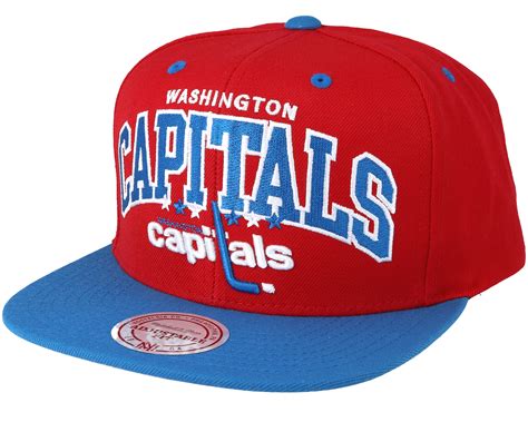 Washington Capitals Vintage Team Arch Red/Blue Snapback - Mitchell ...