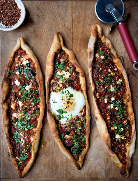 Vegetarian Turkish Pide (Flatbread) - WILD GREENS & SARDINES