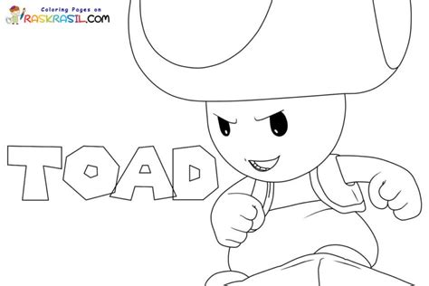 Mario Toad Coloring Pages Free