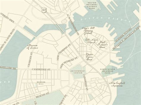 Map of Boston Harbor | Map, Map design, Graphic design layouts