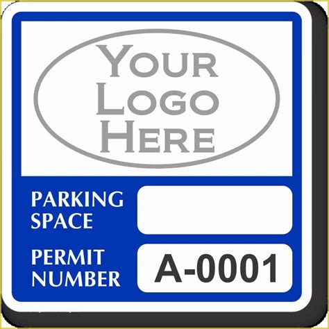 Parking Placard Template