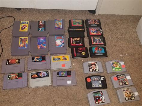 My cartridge based collection (NES, SNES, Genesis, N64) : retrogaming