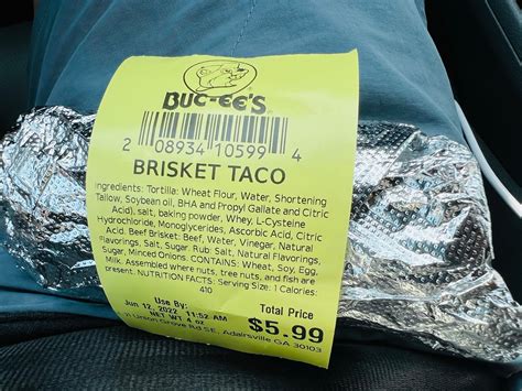 Brisket Tacos at Buc-ee’s – Adairsville, GA - Barbecue Bros