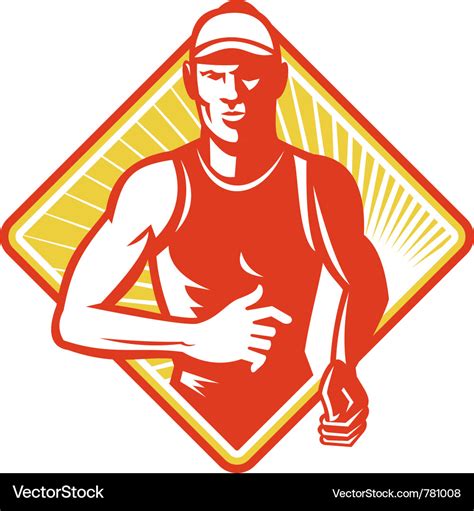 Marathon runner icon Royalty Free Vector Image