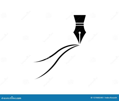 Pen logo vector stock vector. Illustration of black - 137000248