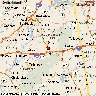 Anniston, Alabama Area Map & More