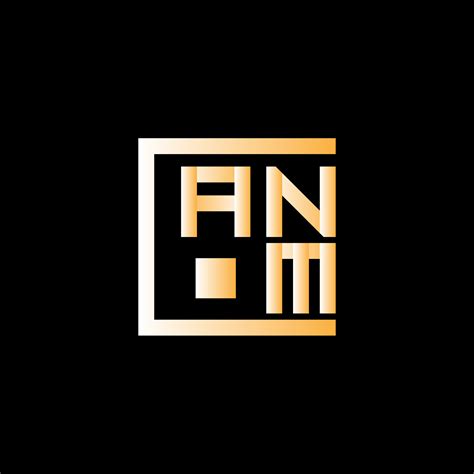 ANM letter logo vector design, ANM simple and modern logo. ANM luxurious alphabet design ...