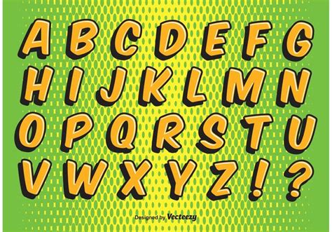 Comic Style Alphabet Set 90405 Vector Art at Vecteezy