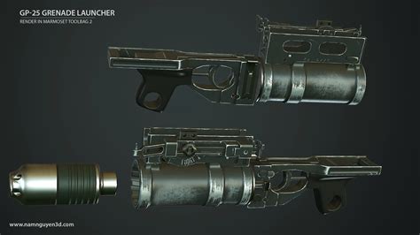 PBR : AK47 with GP-25 grenade launcher — polycount