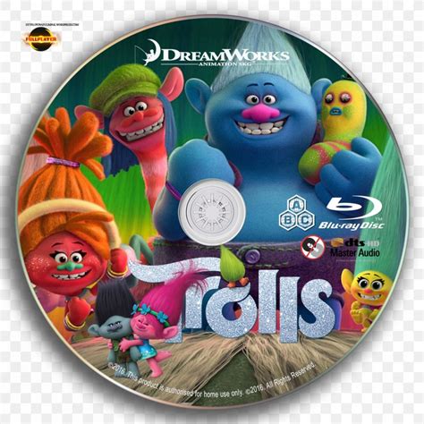 Trolls Blu-ray Disc DVD Compact Disc, PNG, 1000x1000px, 2017, Trolls ...