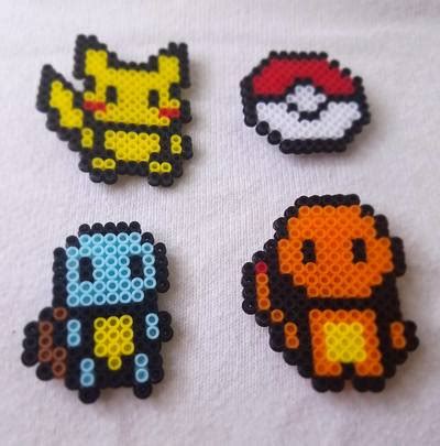 Pokemon perler bead pins from Petite Perle | Perler bead disney ...