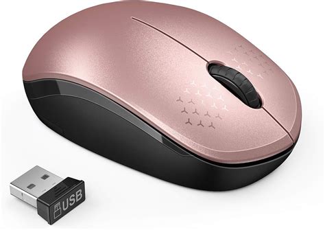 Amazon.com: Wireless Mouse, 2.4G Noiseless Mouse with USB Receiver - seenda Portable Computer ...