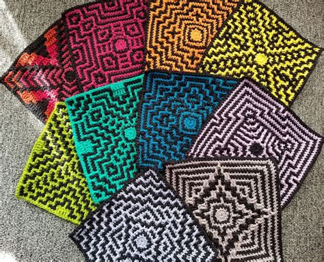 Set of 10 Mosaic Crochet Patterns | Etsy