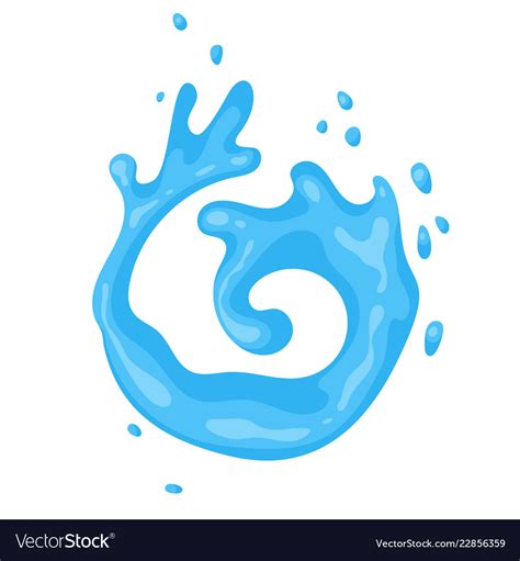 Water splash cartoon Royalty Free Vector Image