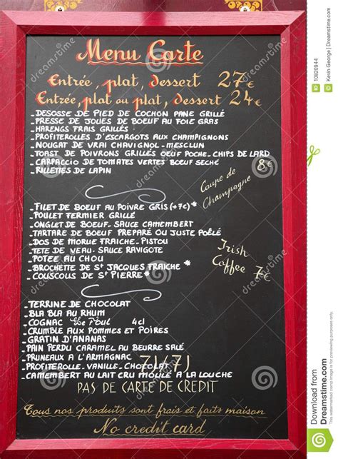 French language menu, Paris, France | French language, Food in french, Teaching french