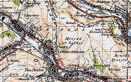 Rhondda Valley Map