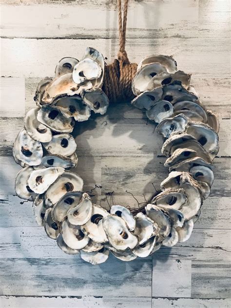 Oyster shell wreath | Shell wreath, Wreaths, Seashell projects