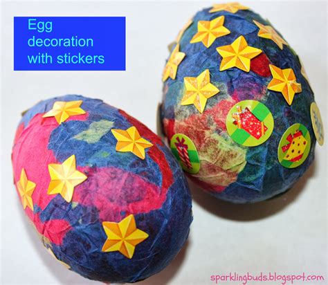 Egg decoration with stickers – sparklingbuds