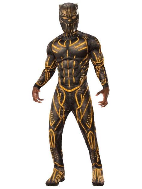 Gloriously charming Marvel: Black Panther Movie Mens Deluxe Erik Killmonger Battle Suit Costume ...