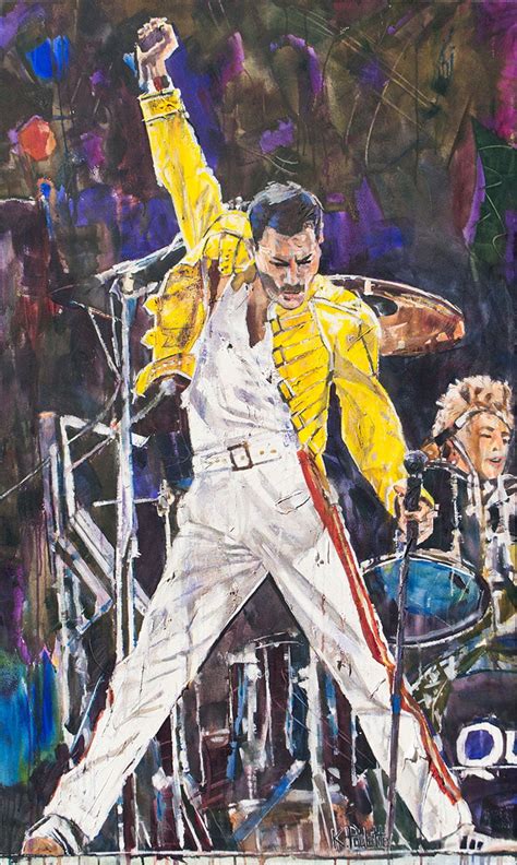 Freddie Mercury painting Queen Bohemian Rhapsody - Kent Paulette