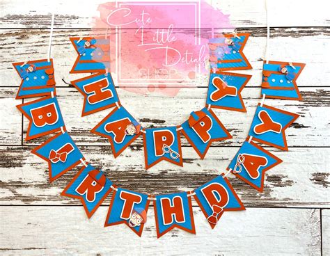 Blippi Birthday Banner Blippi Party Banner - Etsy